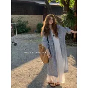 𓆸【 ᴍᴏʟʟʏ 茉里 】現預🪻慵懶渡假感 | 格子長袖防曬薄襯衫外套(洋裝另售)