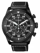 大高雄鐘錶城 CITIZEN 星辰錶 CA4215-21H 三眼時尚光動能飛行計時腕錶/黑面 45mm｜樂天領券現折★全館特惠中★指定刷卡回饋10%