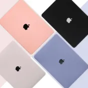 新款14吋蘋果MacBook Pro 14.2 2024 保護殼 A3112 奶油保護貼筆電殼漸變色 注音鍵盤膜