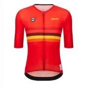 🔥全新公司貨🔥 Santini  2025  UCI世界冠軍【西班牙】短袖車衣 競賽貼身 男女共版 - 印花