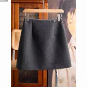 👗 短裙 半身裙 👗 妮尼米亞毛呢半身裙2025秋冬新款短款氣質高腰小香風加厚a字短裙