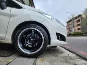 土城輪胎王 GT 16吋旋鍛鋁圈 黑底亮唇 4/100 5/100 5/108 5/112 5/114.3 FIESTA