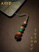 協貿國際日用品生活1館 [多寶多福]菩提生肖s925純銀本命佛手機鏈掛飾男女掛件復古