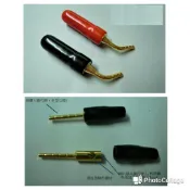『買到便宜 笑呵呵』2mm 針型 香蕉頭 針型頭 香蕉頭 免焊純銅鍍金針型鎖式香蕉頭 老喇叭 夾式端子 擴大器