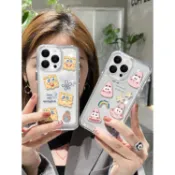 卡通情侶透明派大星海綿寶寶13promax手機殼iphone12保護套xsmax全包15軟硅膠8plus防摔14plus