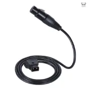 Andoer D-Tap B型公頭轉四芯卡儂母頭 供電線 攝像機監視器 1m長