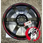 【五股泓越經銷】全新 泓越 MAXX 鋁圈 16吋 旋鍛 M837 平光黑紅邊 類TE37 輕量化 六爪 深唇 海拉風