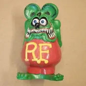 RAT FINK芬克鼠絕版款裂嘴造型亮漆色存錢筒