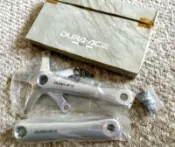 全新SHIMANO DURA-ACE 7710 njs刻印 pista 曲柄track 鋼管 場地