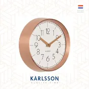 荷蘭Karlsson,  銅框凸玻璃掛鐘(白) wall clock convex