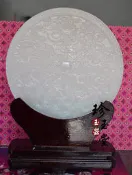 旦旦妙 白玉壁九龍玉壁商務家居裝飾品工藝品玉石玉器擺件 珍玉堂213 