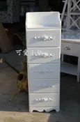 (台中 可愛小舖)復古田園鄉村風木製玫瑰造型純白色三抽櫃子三格斗櫃財位櫃居家擺放房間設計新居裝潢店面擺飾學校辦公室