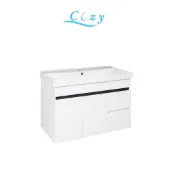Cozy 可麗衛浴 現貨 CZ-8059洗臉盆+浴櫃(吊櫃)+水龍頭+全部配件  100%防水PVC發泡板鋼琴烤漆