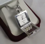 ੈ✿MIKIMOTO 御木本 女用珍珠項鍊錶 日本製精品 正品 開蓋式 石英機芯 大二針走時精確 背蓋保護膜未撕 品相佳