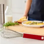 【KitchenAid】美國 不鏽鋼打蛋器 櫻桃紅27cm / 攪拌棒 攪拌器