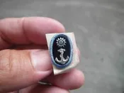 早期---海軍---帽徽---小---1.4x2.1公分-----