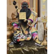 〔修緣佛像文物館〕1尺3武財神 玄壇元帥 神明 神像 神尊 佛 佛像 神桌 佛桌 神明櫥 佛櫥 江西小葉樟雕刻