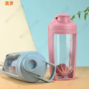 🥇手提刻度搖搖杯跨境戶外大容量健身運動便攜奶昔蛋白粉攪拌水杯
