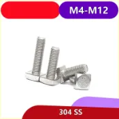 SUS304 T 槽螺栓,M4-M12,不銹鋼,防銹,用於鋁擠壓和工作台 [2.LMF]
