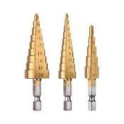 打孔階梯鑽 電鑽鑽尾 階梯擴孔 開孔器 鐵板金屬 木工模板開孔 寶塔鑽孔器 鑽尾 打孔 618-SLD3M