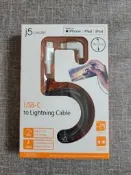 全新 j5create Type-C轉Apple Lightning L型充電傳輸線 1.2米 -  MFI 認證