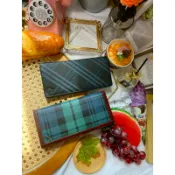 ▪️SANDIA POLO經典綠格/藍格紋真皮兩摺長夾▪️全新商品！現貨📦原包裝原廠公司貨盒裝版👏Queenieshop