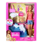 ● 雅比玩具 ● MATTEL 芭比娃娃寵物美容組(盒損)