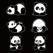 (店+)3M 熊貓 功夫熊貓 panda 反光貼紙 機車貼紙 防水 vinoora 全新迪爵 通用 反光屋FKW