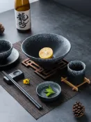 協貿國際日用品生活館 餐具一人食家用日式陶瓷碗筷盤子創意復古碟子吃飯碗盤子碗碟套裝