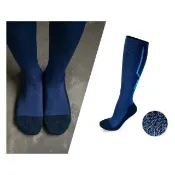 【sNug 給足呵護】3D動能舒壓除臭膝下襪-藍色(足球襪/氣墊襪/壓力襪/吸汗up/台灣製)