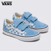 Vans Old Skool V 中童款藍色棋盤格滑板鞋 休閒鞋