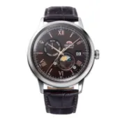 【ORIENT】東方錶 RA-AK0804Y《Sun & Moon系列 日月相機械腕錶》42mm/棕面