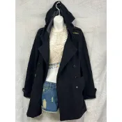 二手精品MARU.a優雅穿搭/連帽雙排扣/毛料冬季外套B306