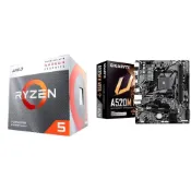 (店+)【AMD 超微】〈自MO價〉R5 3400G+技嘉 A520M H ARGB D4 MATX主機板