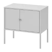 【IKEA 宜家家居】LIXHULT 收納櫃, 金屬/灰色, 60x35 公分