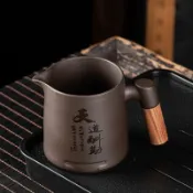桃裏小鋪🌸紫砂 公道杯 茶海 泡茶 茶具 大容量 400ml 功夫茶 家用 分茶器 陶瓷濾網