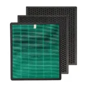 【RENZA】適用Coway AP-1516D AP1516D 1516 大孔劉空氣清淨機(抗菌HEPA濾網+活性碳濾網 濾芯)