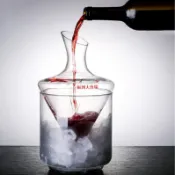 【台灣出貨】創意紅酒醒酒器 冰酒器 家用紅葡萄酒斜口醒酒器 耐熱玻璃 醒酒壺 紅酒瓶 醒酒瓶 紅酒杯 酒具