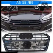 適用2017-2019款Audi奧迪A5 S5款水箱罩 前保桿格柵 水箱護罩 中網進氣格柵 B9