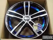 全新鋁圈 Advanti 雅泛迪 ADV-08 ADV08 18吋 5孔114.3~100~108~112 亮黑車面藍圈
