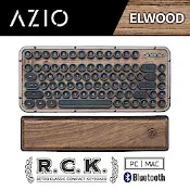 AZIO R.C.K ELWOOD BT 藍牙核桃木短版打字機鍵盤(機械軸/PC.MAC鍵盤/中文)