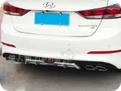 3件免運【魏大顆】SUPER ELANTRA(17-)專用 霧銀烤漆後下擾流板 銀黑ー前下巴 空力套件 小包 大包 AD