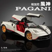 【臺灣有貨】1:24帕加尼 模型車 帕加尼 Pagani Huayra 手工超跑 聲光 迴力車 1:32 閤金模型 風神