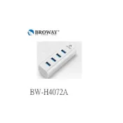 (店+)BROWAY BW-H4072A USB3.0 4埠 HUB集線器 鋁合金 時尚銀