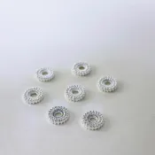 (店+)Tai Fu．泰福水晶  38號 銀色圓形珠邊隔片  銀色  手作DIY飾品材料 /出貨單位為顆