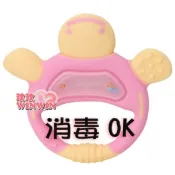 【i郵購】玟玟婦嬰用品百貨名店 日本 - 利其爾 Richell -423288 粉紅色手指形狀固齒器(附收納盒)耐熱120度~蒸煮消毒OK