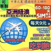 【24H寄出】上網卡 60~180天 中港澳 日韓 新加坡 馬來西亞 印尼 泰國 菲律賓 柬埔寨 越南 紐西蘭澳洲