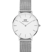 【DW Daniel Wellington】經典銀白米蘭帶 DW00100220 28mm 現代鐘錶