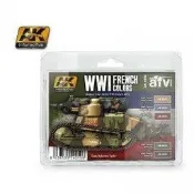 AK interactive 專業舊化漆組  WWI FRENCH COLORS (AK4050)