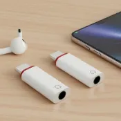USB-C轉3.5mm耳機轉換器,適用於iPhone 15/16 Pro與Samsung S24,內置DAC